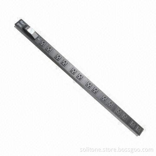 14-way PDU/USA Plug Socket, 15A, 19-inch Network Cabinet, Size 1U